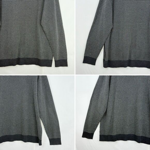 OLD NAVY Men's Sweater 3XL TALL Crew Neck Grey White Long Sleeves - Picture 12 of 13